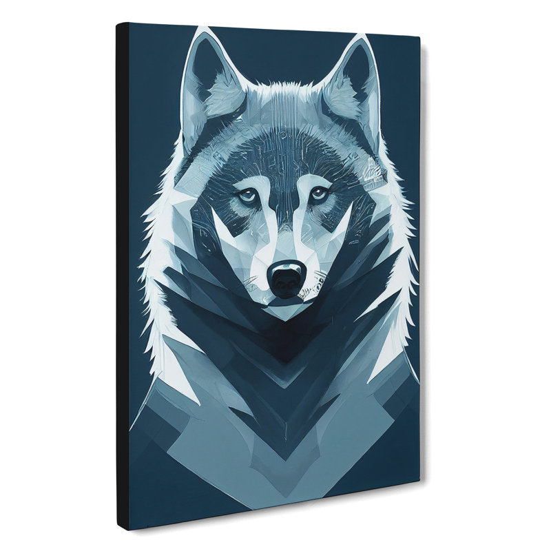 Unique Wolf Art - Wrapped Canvas, 50cm H x 35cm W x 3cm D