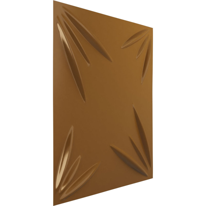 Panneau mural décoratif 3D Inula EnduraWall, l 19 5/8 po x H 19 5/8 po, doré métallique vieilli universel (couvre 2,67 pieds carrés)