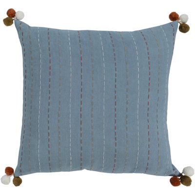 Dhaka Denim Bohemian Global Cotton Throw Pillow