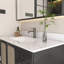 Comptoir de meuble-lavabo en marbre 43 po avec lavabo et dosseret