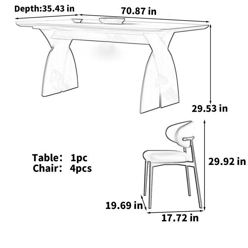 Vezza, 29.53"H x 70.87"L x 35.43"W
