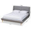 Lit escamotable Milazzo Mid-Century, très grand lit, gris, H 41,5 po x L 88 po x l 85 po-1011987461-1011987460