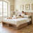 Modern Farmhouse Platform Storage Bed with Concealed Compartments and Open Cubbies-1103158305-1103158317