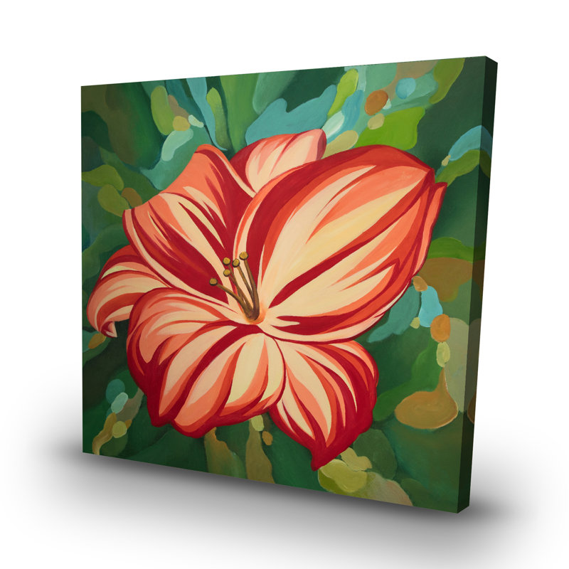 Blooming daylilies - 32"x32" art on canvas