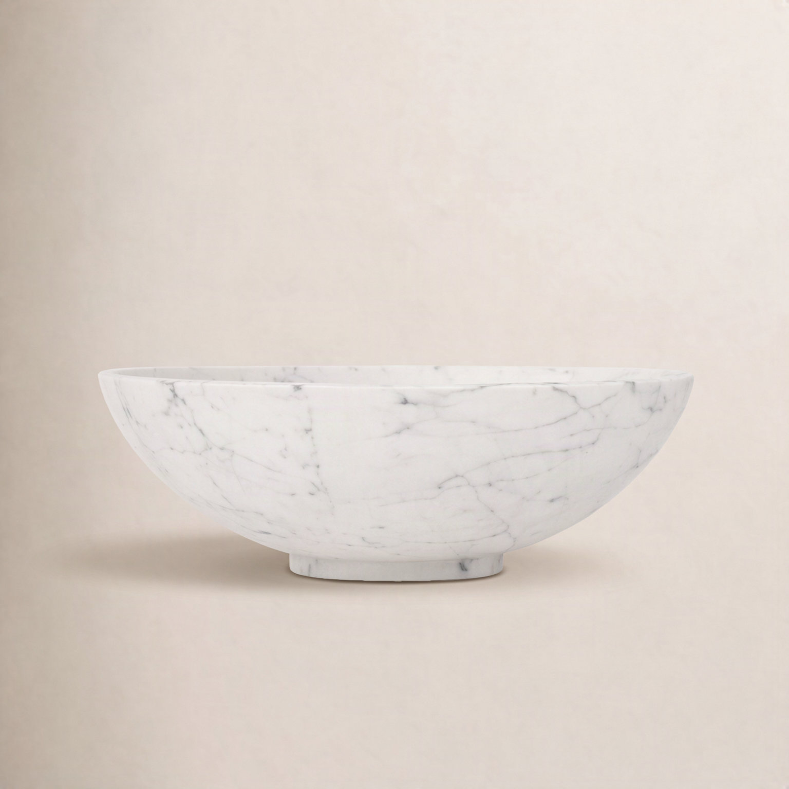Genuine Marble Decorative Dish, White