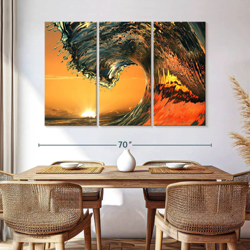 Grande vague tropicale Gillard, H 42 po x l 65 po