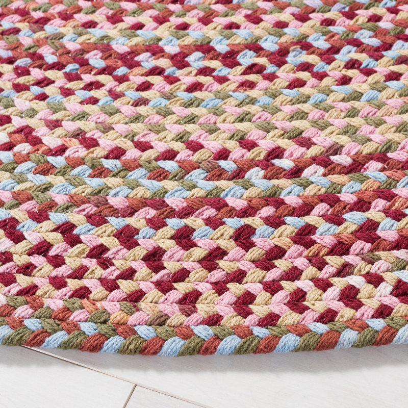 Blitar Flat Weave Cotton Geometric Rug, Oval 6' x 9'