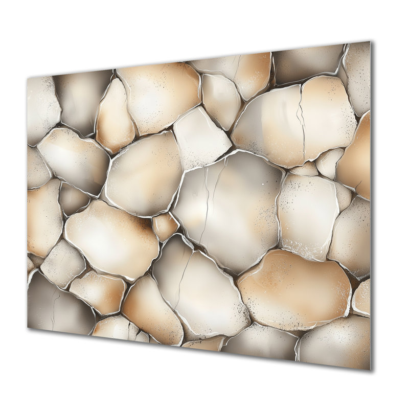 Spiritual Essence In Stone II - Rocks, décor métallique, impression traditionnelle sur métal, H 30 po x l 40 po x P 0,84 po