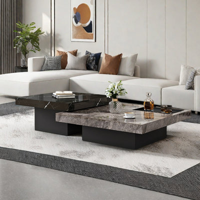 Ensemble de tables basses Modern Rock Plate