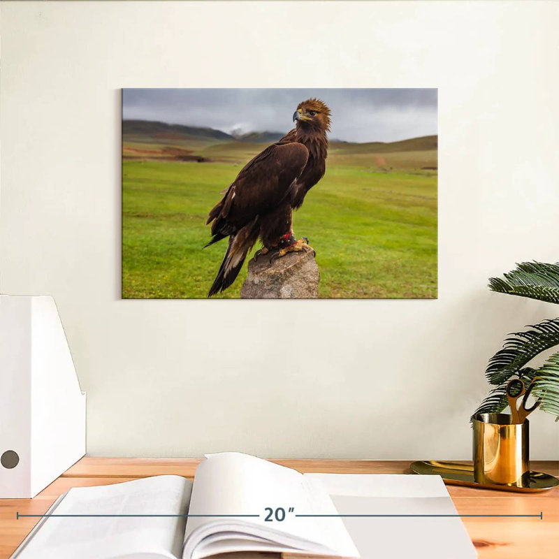Brampt Eagle On Stone, 8" H x 12" W