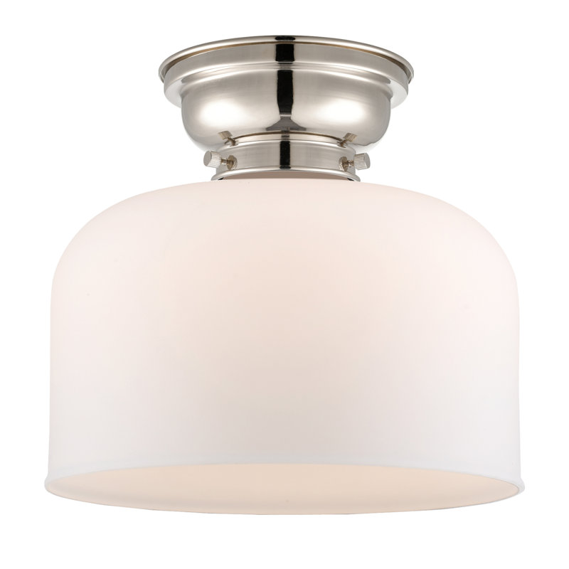 Plafonnier encastré 12 lumières 1 lumière Donaldson, Blanc mat, Ampoule non incluse, Nickel poli