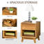 40cm W Engineered Wood Bedside Table