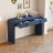 Modern Console Table With 2 Grooved Storage Drawers – Fluted Entryway Table With Rounded Silhouette