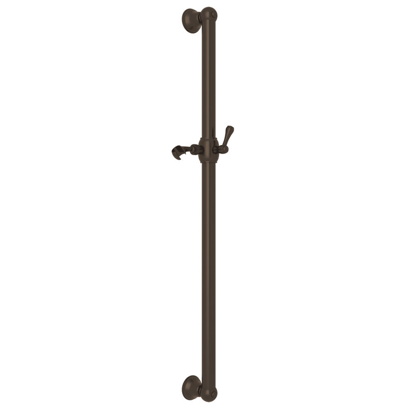 Rohl 36" Grab Bar With Sliding Handshower Holder, Tuscan Brass, 38.56" W