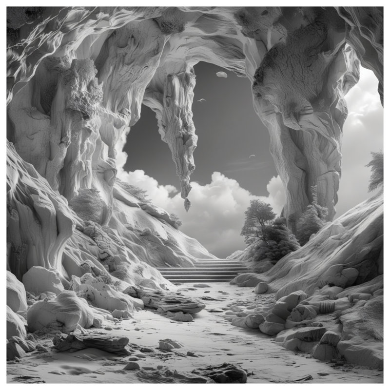 Coussins décoratifs monochromes Rocky Landscape, 16 x 16 pouces