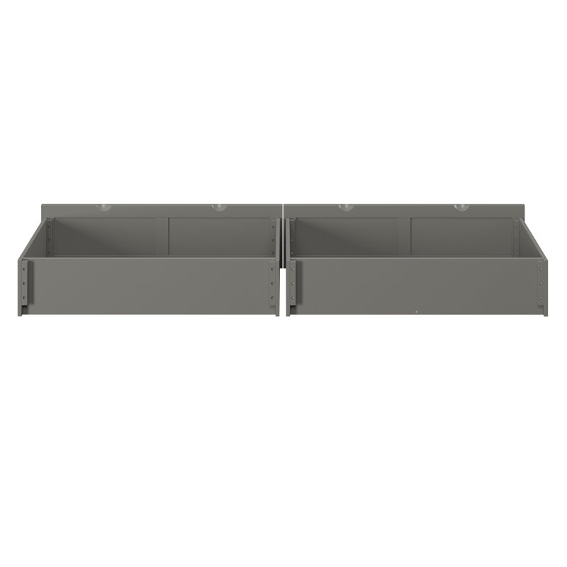 Tiroirs de rangement sous le lit, Gris, Simple/double