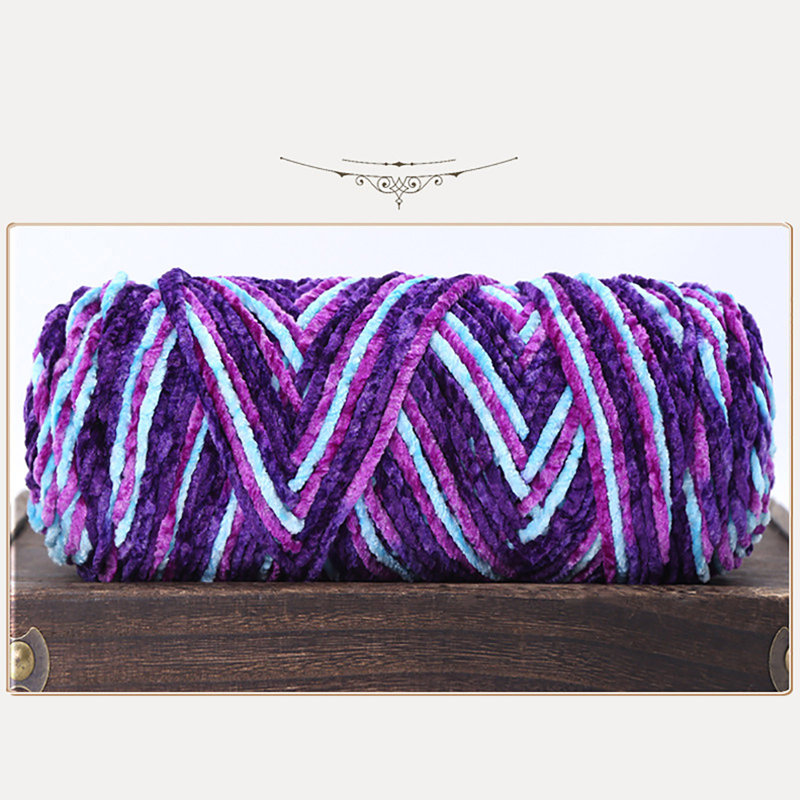 Chenille d'hiver au crochet écharpe douce à tricoter, F