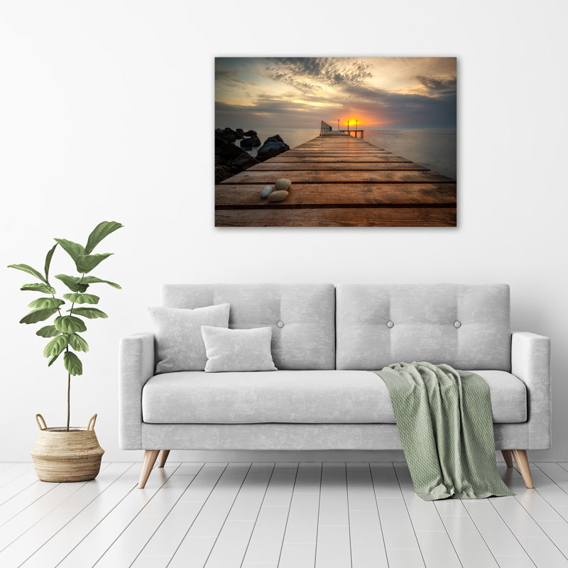 Wooden Pier - Wrapped Canvas Print