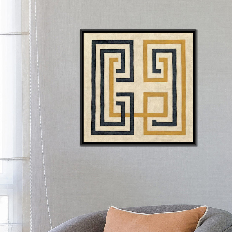 «Diversion III» par Chariklia Zarris - reproduction d'art, H 26 po x l 26 po x P 1,5 po, Toile avec cadre noir