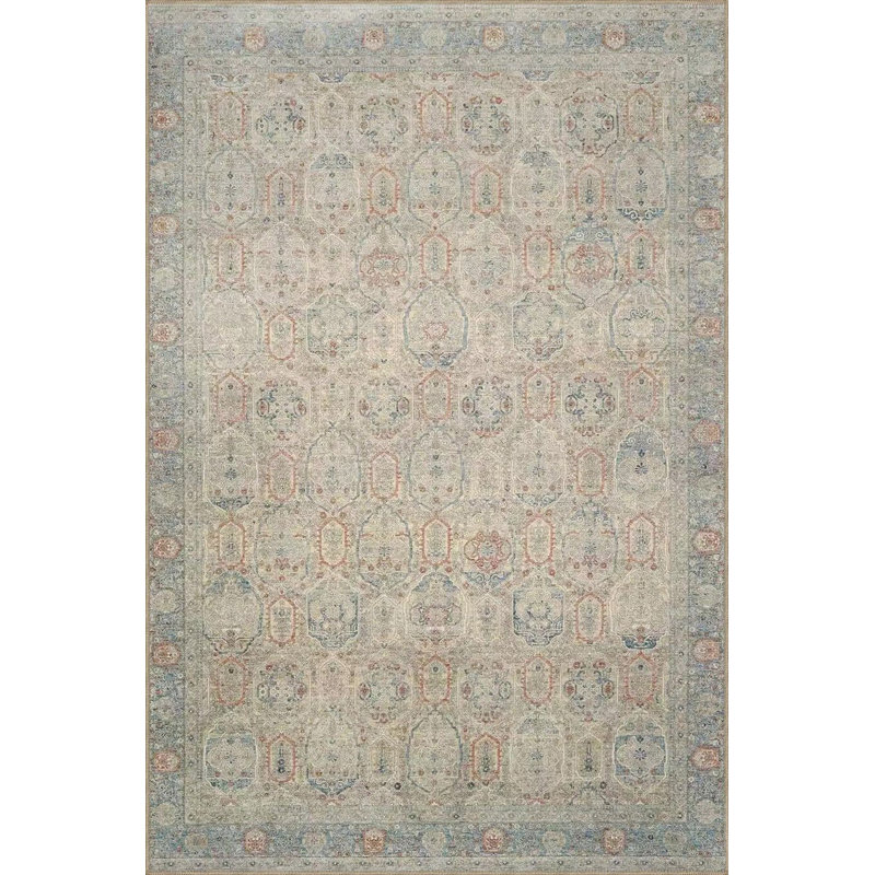 Cream Diamond Patterned Modern Decorative Machine Washable Rug, Rectangle 5'1" x 7'7"