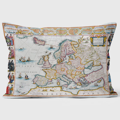 1672 Europe Map British Library Cushion