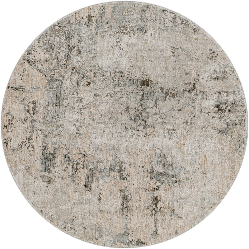 Baugh Abstract Indoor Rug, Round 7'