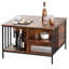 Table basse à plateau relevable avec rangement Farmhouse - Table de salon à hauteur réglable de 31,5 po