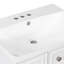 Armoire de meuble-lavabo 24 po avec lavabo intégré en résine, 2 tiroirs