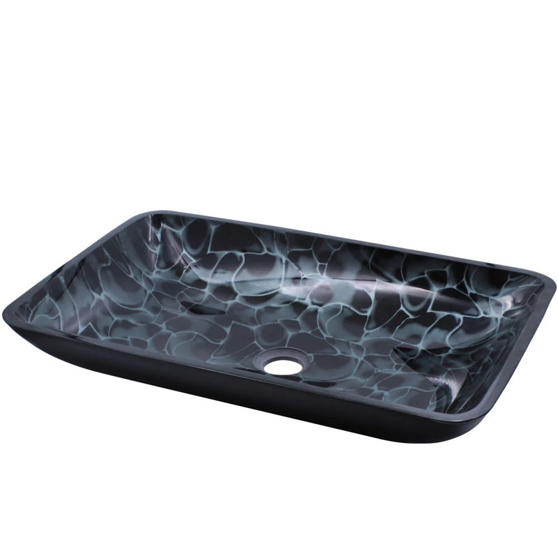 Novatto CELLULE 14'' Glass Rectangular Bathroom Sink