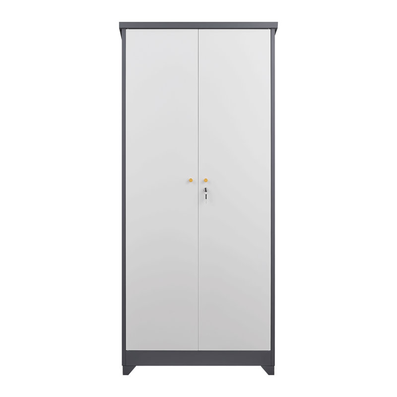 Outdoor Cabinet, Made Of Stainless Steel, Large Capacity, Secure Lock For Anti-Theft, Waterproof And Moisture-Proof, With Shelves, Cleaning Tool Storage Cabinet, Vertical Tall Garden Cabinet