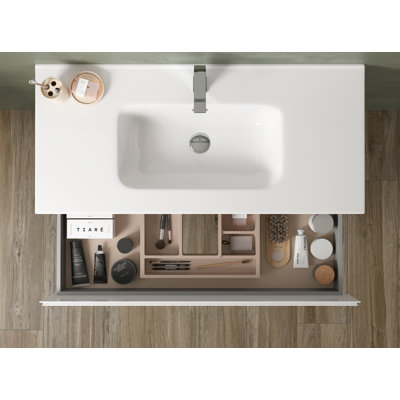 Jasso 40'' Single Bathroom Vanity with Ceramic Top