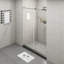 Porte de douche de 60 po x 76 po, verre trempé de 3/8 po, décoration en nickel brossé, imperméable et facile à installer, largeur de 60 po x 76 po de hauteur, sécuritaire, facile à installer