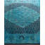 Overyed One-of-a-Kind Rectangle 4'2" X 6'2" New Age Wool Area Rug Blue/Black/Mint