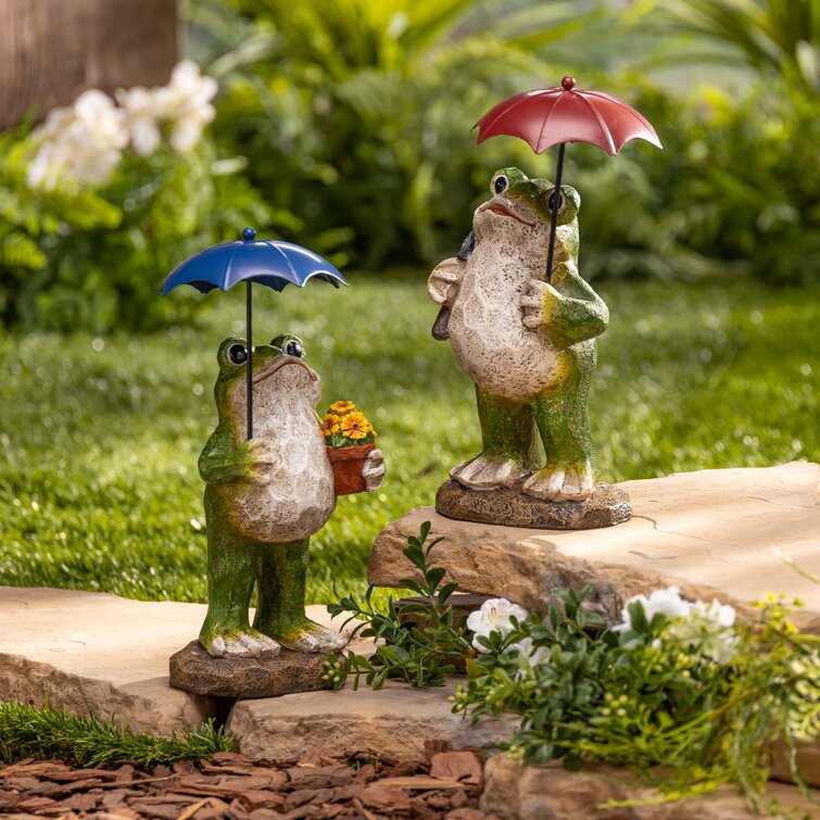 Yoga Frog Stone Garden Statue | Outdoor Animal Sculpture Decor Toad Ornament