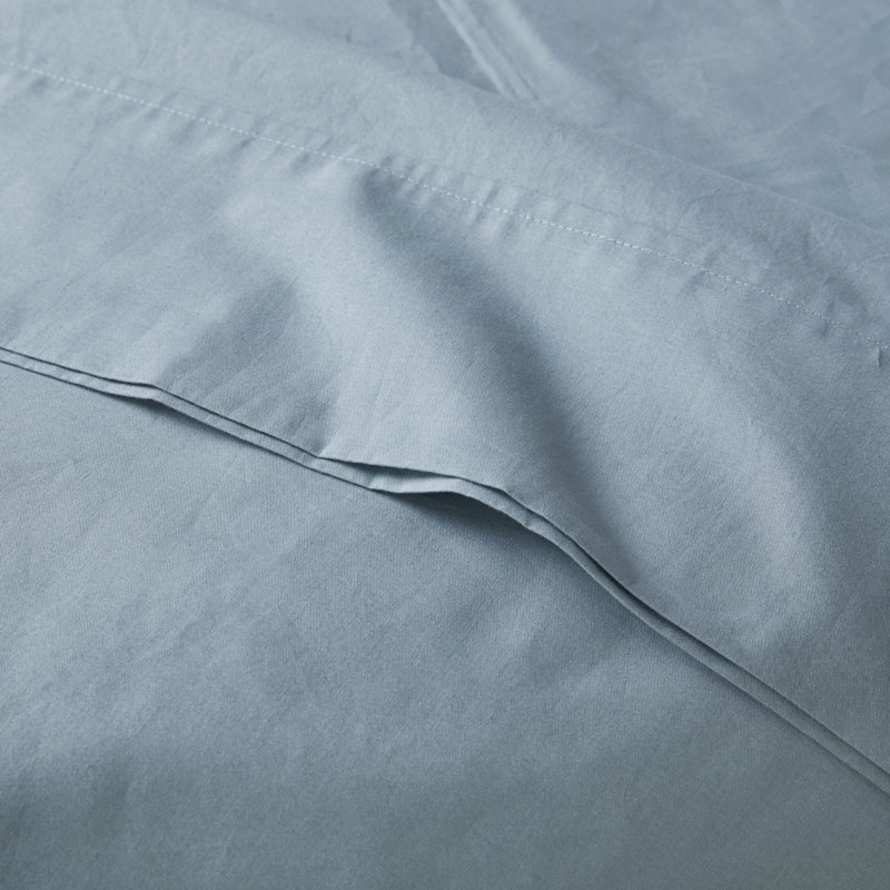 Teal California King Cotton Percale Sheet Set