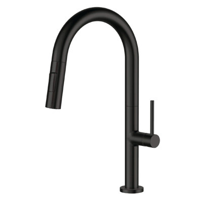 Robinet de cuisine rétractable à poignée simple avec accessoires