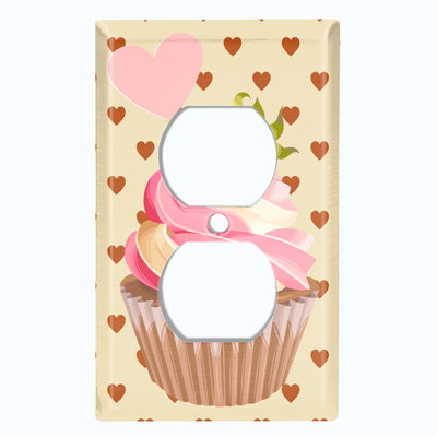 Plaque murale à 1 fraise Strawberry Cupcake