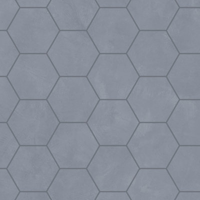 Colorart 4 Inch Hexagon Mosaic Aqua