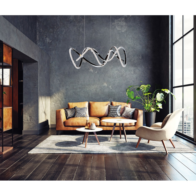 Alerich 1 - Light LED Single Pendant, Black Chrome