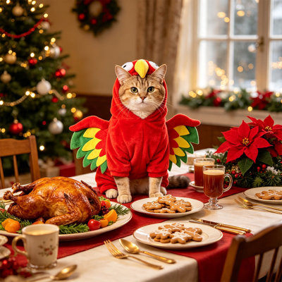 Fall Decor Thanksgiving Cats Dog Turkey Clothing Kit Pet Fancy Dress Accessories For Small And Medium Pet Thanksgiving Theme Party Photo Shooting Decoration