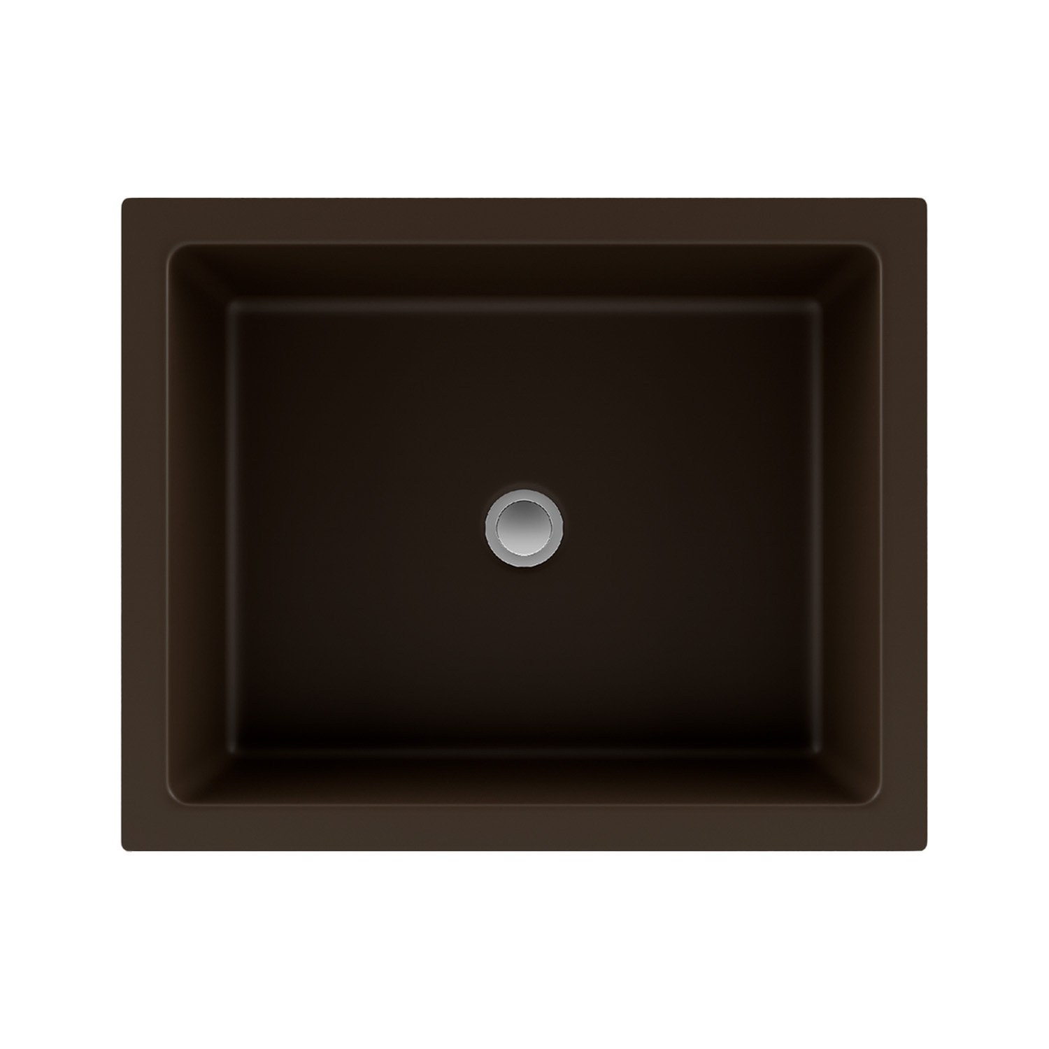 Lexicon Quartz Composite Rectangle Vanity Sink, Mocha