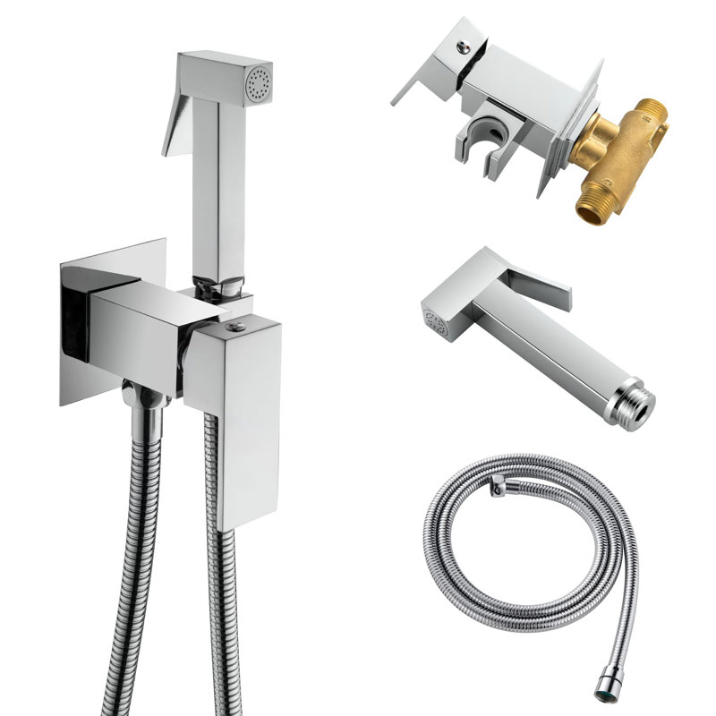 Robinet de bidet à centre central, Chrome poli