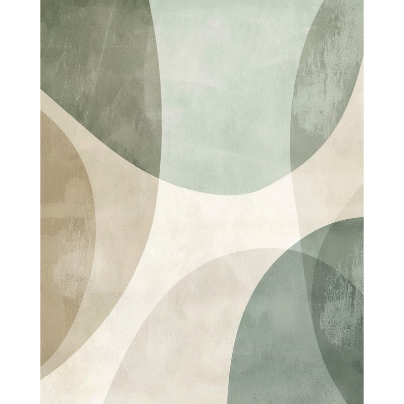 «Soft Sage Balance», art mural moderne sur toile abstraite, H 16 po x l 12 po x P 1 po