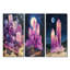 Cristaux énergétiques roses et mauves à la lune I - collection d'art mural Crystals-721337749-721337755-721337752
