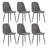 Modern Upholstered Dining Chairs with Metal Legs (Set of 6)-384739022