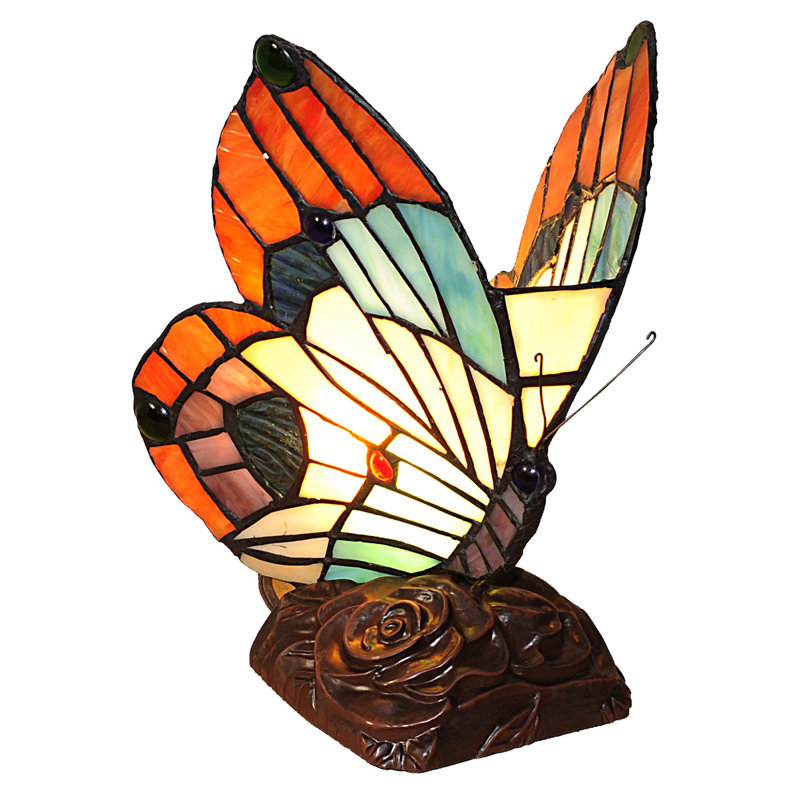 Ampoule fantaisie en verre d’art lumineux 10 po lucasta papillon