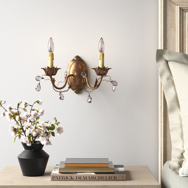 Cassell Candle Wall Light, Etruscan Gold