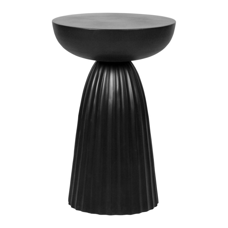 Cinched Metal Round Pedestal Accent Table