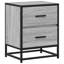 Armoire de chevet vidaXL Bois d'ingénierie, acier-804668620