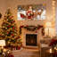 Ensemble de 3 impressions sur toile de Noël, père Noël avec renne et traîneau-1044425518